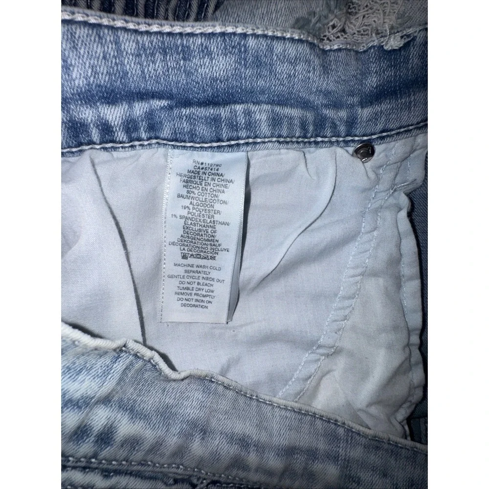 True Religion Men's Jeans 44X34 Rocco Motto Skinny Bleached Distressed